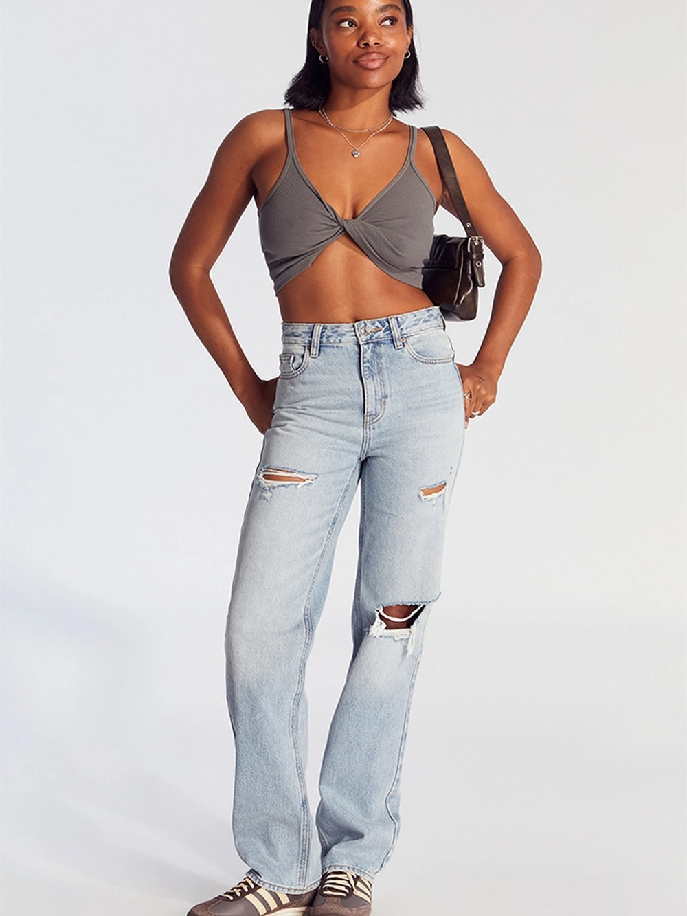 PacSun ’90s Boyfriend Jeans – Ripped Light Indigo – Size 26